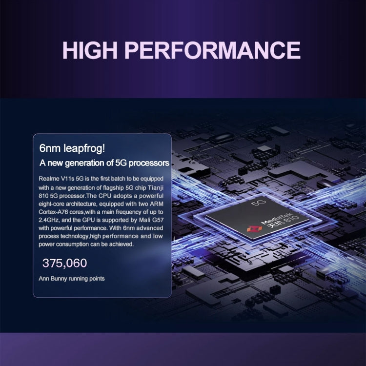 Realme V11s 5G, 4GB+128GB, Dual Back Cameras, Side Fingerprint Identification, 5000mAh Battery, 6.5 inch Realme UI 2.0 / Android 11 MediaTek Dimensity 810 Octa Core up to 2.4GHz, Network: 5G, Support Google Play (Black) - free shipping - PMC TechLife - Order now!