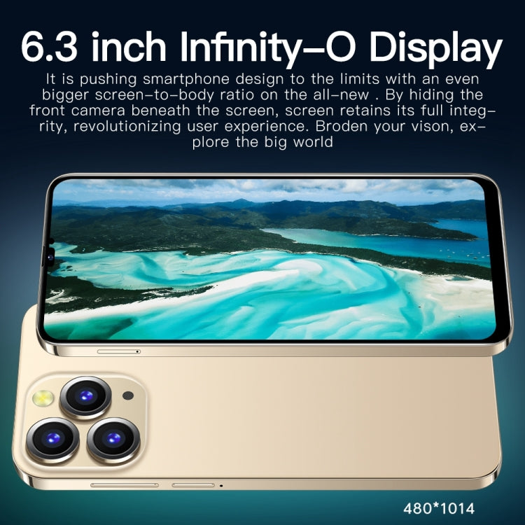 i14 Pro Max N86, 4GB+32GB, 6.3 inch, Face Identification, Android 10 MTK6737 Quad Core, Network: 4G,  with 64GB TF Card (Gold) - free shipping - PMC TechLife - Order now!
