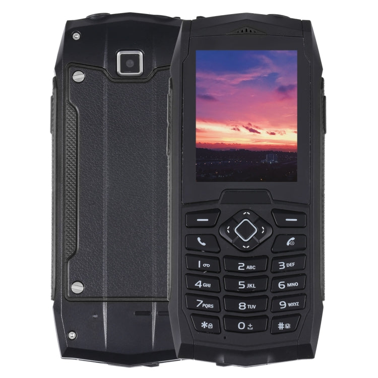 Rugtel R1C Rugged Phone, IP68 Waterproof Dustproof Shockproof, 2.4 inch, MTK6261D, 2000mAh Battery, SOS, FM, Dual SIM(Black) - free shipping - PMC TechLife - Order now!