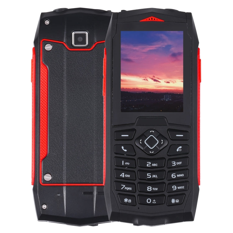 Rugtel R1C Rugged Phone, IP68 Waterproof Dustproof Shockproof, 2.4 inch, MTK6261D, 2000mAh Battery, SOS, FM, Dual SIM(Red) - free shipping - PMC TechLife - Order now!