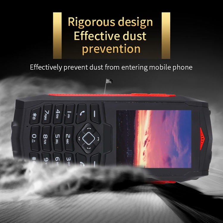Rugtel R1C Rugged Phone, IP68 Waterproof Dustproof Shockproof, 2.4 inch, MTK6261D, 2000mAh Battery, SOS, FM, Dual SIM(Red) - free shipping - PMC TechLife - Order now!