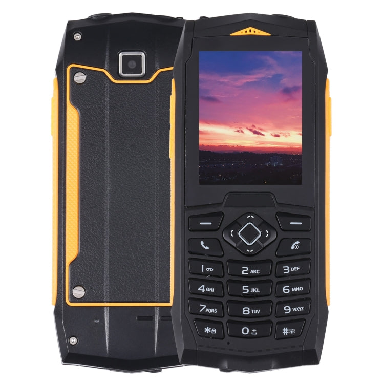 Rugtel R1C Rugged Phone, IP68 Waterproof Dustproof Shockproof, 2.4 inch, MTK6261D, 2000mAh Battery, SOS, FM, Dual SIM(Yellow) - free shipping - PMC TechLife - Order now!