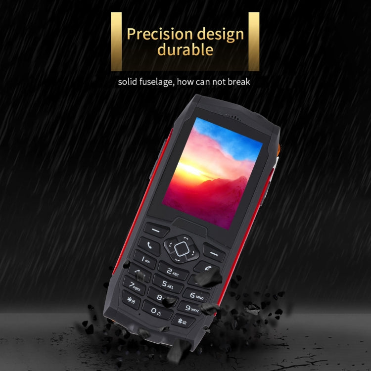Rugtel R1D Rugged Phone, IP68 Waterproof Dustproof Shockproof, 2.4 inch, MTK6261D, 2000mAh Battery, Loud Box Speaker, FM, Network: 2G, Dual SIM (Red) - free shipping - PMC TechLife - Order now!