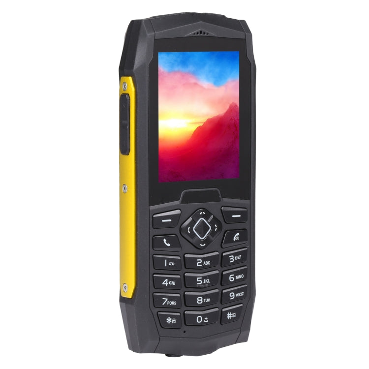 Rugtel R1D Rugged Phone, IP68 Waterproof Dustproof Shockproof, 2.4 inch, MTK6261D, 2000mAh Battery, Loud Box Speaker, FM, Network: 2G, Dual SIM(Yellow) - Others by Rugtel | Online Shopping South Africa | PMC Jewellery