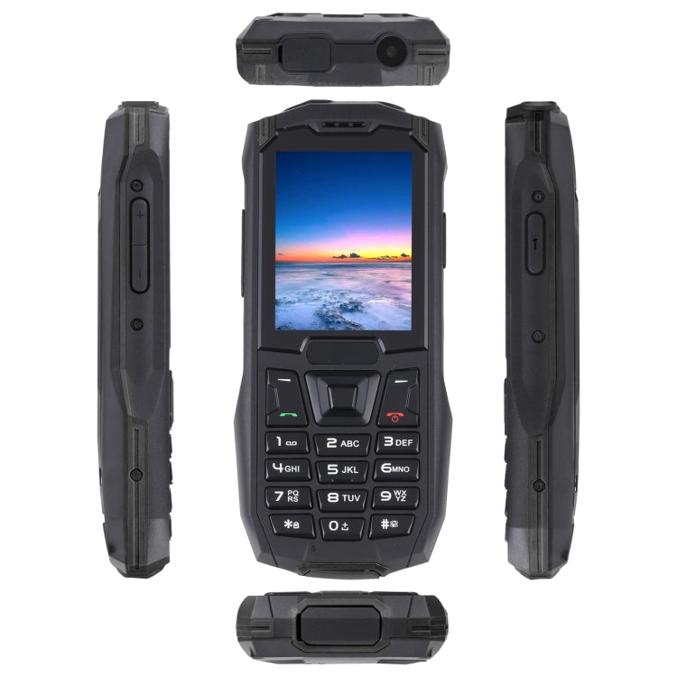 Rugtel R2C Rugged Phone, IP68 Waterproof Dustproof Shockproof, 2.4 inch, MTK6261D, 2500mAh Battery, SOS, FM, Dual SIM(Black) - free shipping - PMC TechLife - Order now!