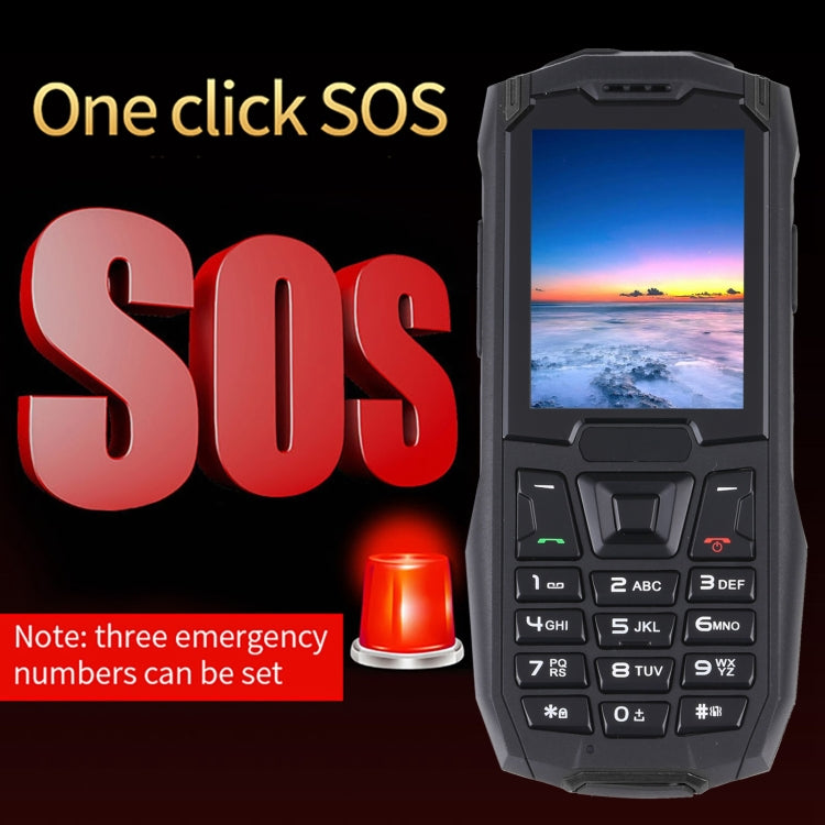 Rugtel R2C Rugged Phone, IP68 Waterproof Dustproof Shockproof, 2.4 inch, MTK6261D, 2500mAh Battery, SOS, FM, Dual SIM(Black) - free shipping - PMC TechLife - Order now!