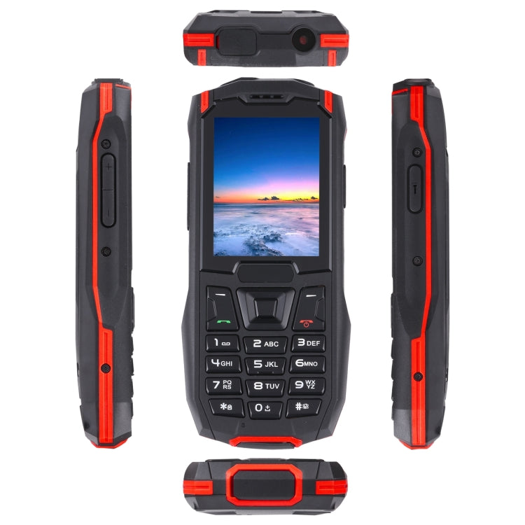 Rugtel R2C Rugged Phone, IP68 Waterproof Dustproof Shockproof, 2.4 inch, MTK6261D, 2500mAh Battery, SOS, FM, Dual SIM(Red) - free shipping - PMC TechLife - Order now!
