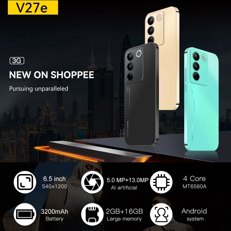 V27e / X23, 2GB+16GB, 6.5 inch Screen, Face Identification, Android 9.1 MTK6580A Quad Core, Network: 3G, Dual SIM (Black) - free shipping - PMC TechLife - Order now!