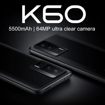 Xiaomi Redmi K60 5G, 64MP Camera, 16GB+1TB, Triple Back Cameras, Screen Fingerprint Identification, 5500mAh Battery, 6.67 inch MIUI 14 Snapdragon 8+ Gen1 Octa Core 4nm up to 3.0GHz, Network: 5G, Dual SIM, NFC, Heart Rate (Black) - Xiaomi Redmi by Xiaomi | Online Shopping South Africa | PMC Jewellery