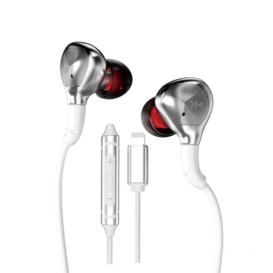 WK Black Gold Series YC06 8 Pin HIFI Sound Quality Wired Headphones (White) - In Ear Wired Earphone by WK | Online Shopping South Africa | PMC Jewellery