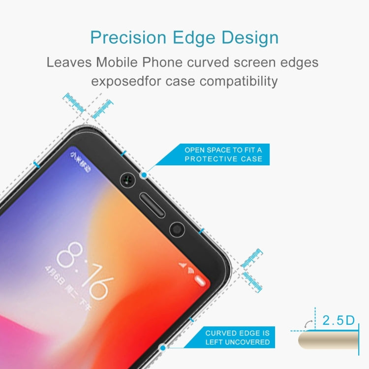100 PCS 0.26mm 9H 2.5D Tempered Glass Film for Xiaomi Redmi 6 -  by PMC TechLife | Online Shopping South Africa | PMC TechLife