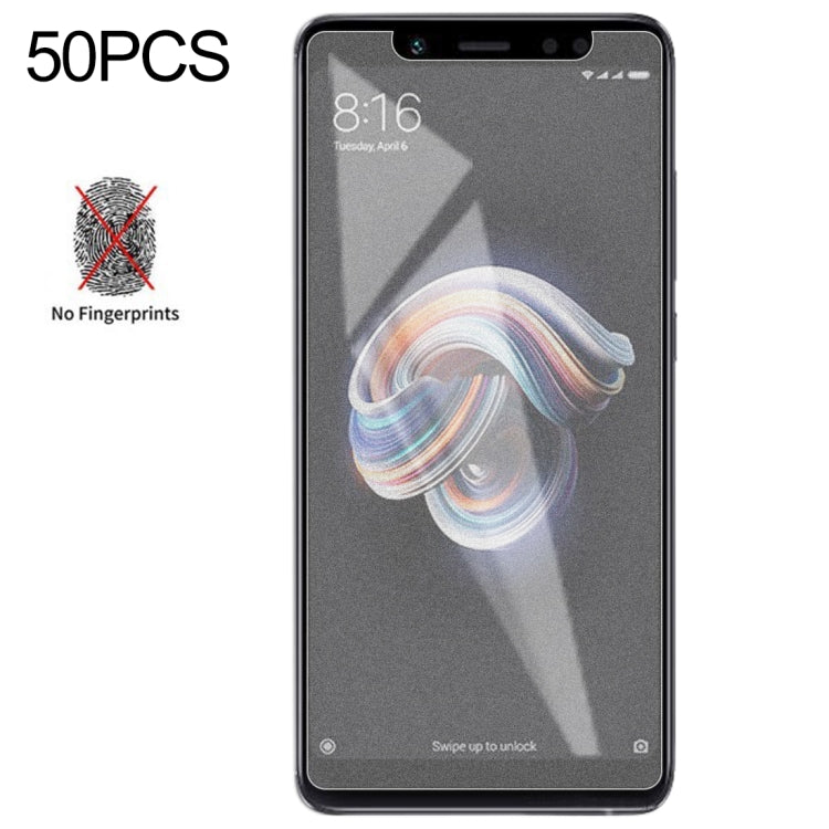 50 PCS Non-Full Matte Frosted Tempered Glass Film for Xiaomi Redmi Note 5 / Note 5 Pro, No Retail Package -  by PMC TechLife | Online Shopping South Africa | PMC TechLife