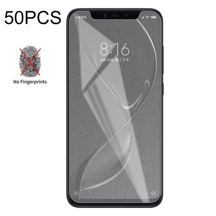 50 PCS Non-Full Matte Frosted Tempered Glass Film for Xiaomi Mi 8 Explorer, No Retail Package -  by PMC TechLife | Online Shopping South Africa | PMC TechLife