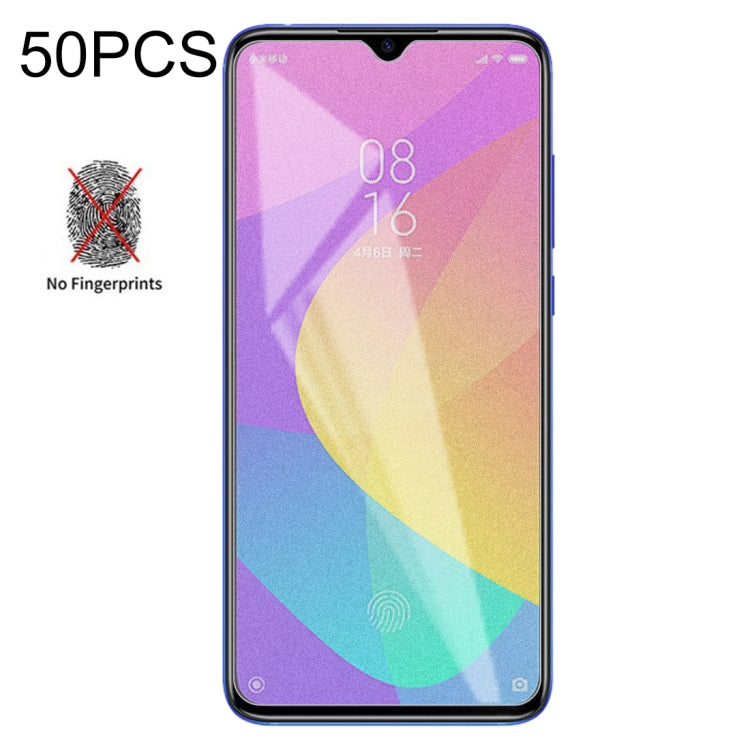 50 PCS Non-Full Matte Frosted Tempered Glass Film for Xiaomi Mi CC9 / Mi A3 Lite / Mi 9, No Retail Package -  by PMC Jewellery | Online Shopping South Africa | PMC Jewellery