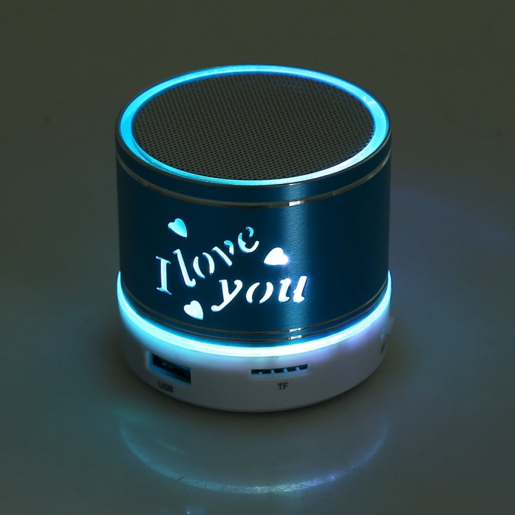 A9L Mini Portable Bluetooth Stereo Speaker with RGB LED Light, Built-in MIC, Support Hands-free Calls & TF Card & AUX(Blue) - Mini Speaker by PMC Jewellery | Online Shopping South Africa | PMC Jewellery