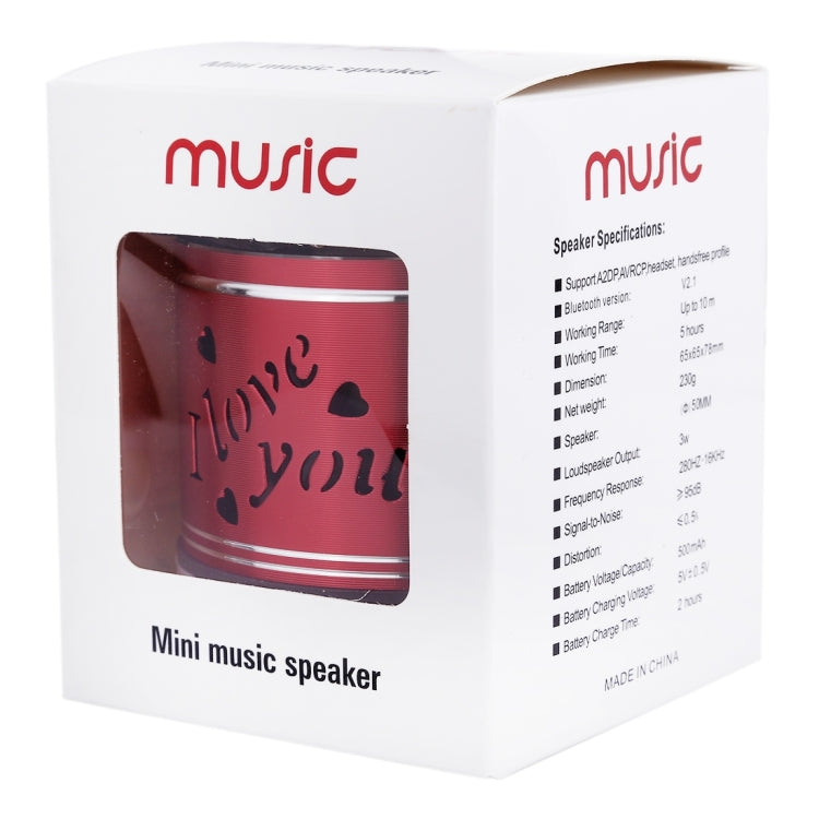 A9L Mini Portable Bluetooth Stereo Speaker with RGB LED Light, Built-in MIC, Support Hands-free Calls & TF Card & AUX(Red) - Mini Speaker by PMC Jewellery | Online Shopping South Africa | PMC Jewellery