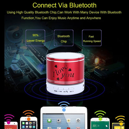 A9L Mini Portable Bluetooth Stereo Speaker with RGB LED Light, Built-in MIC, Support Hands-free Calls & TF Card & AUX(Red) - Mini Speaker by PMC Jewellery | Online Shopping South Africa | PMC Jewellery