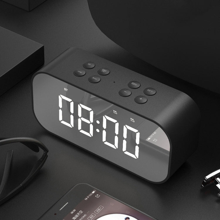 AEC BT501 Bluetooth 5.0 Mini Speaker with LED & Alarm Clock & Clock & Mirror, Support 32G TF Card(Black) - Mini Speaker by AEC | Online Shopping South Africa | PMC TechLife | Buy Now Pay Later Mobicred