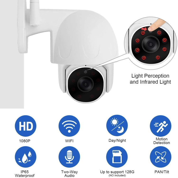 Tuya QX45 1080P Full HD IP65 Waterproof 2.4G Wireless IP Camera, Support Motion Detection & Two-way Audio & Night Vision & TF Card, UK Plug - free shipping - PMC TechLife - Order now!