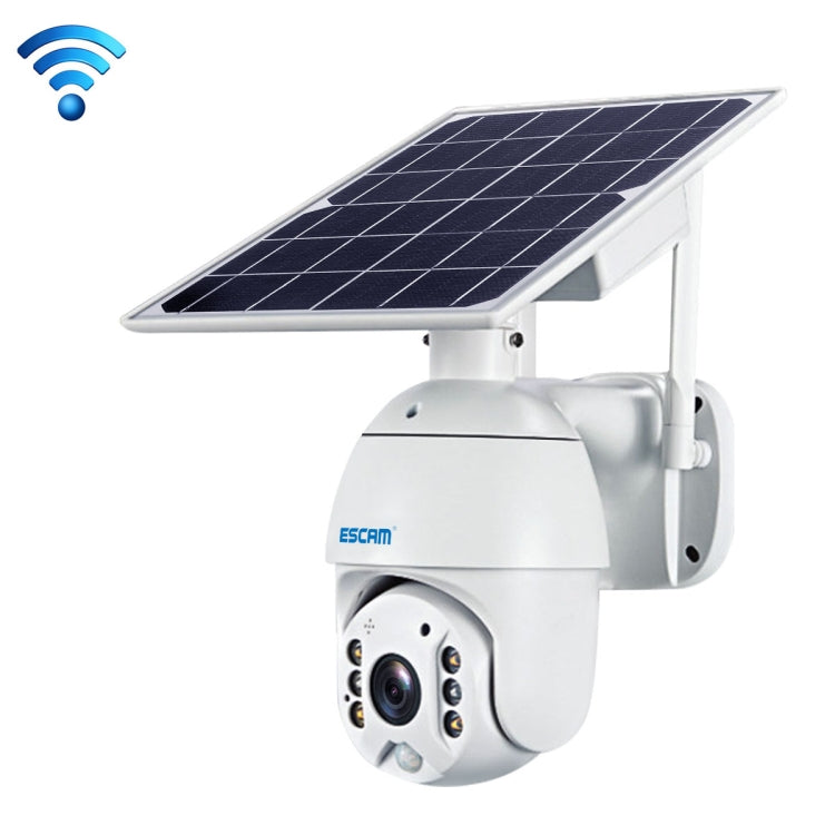 ESCAM QF280 HD 1080P IP66 Waterproof WiFi Solar Panel PT IP Camera without Battery, Support Night Vision / Motion Detection / TF Card / Two Way Audio (White) - free shipping - PMC TechLife - Order now!