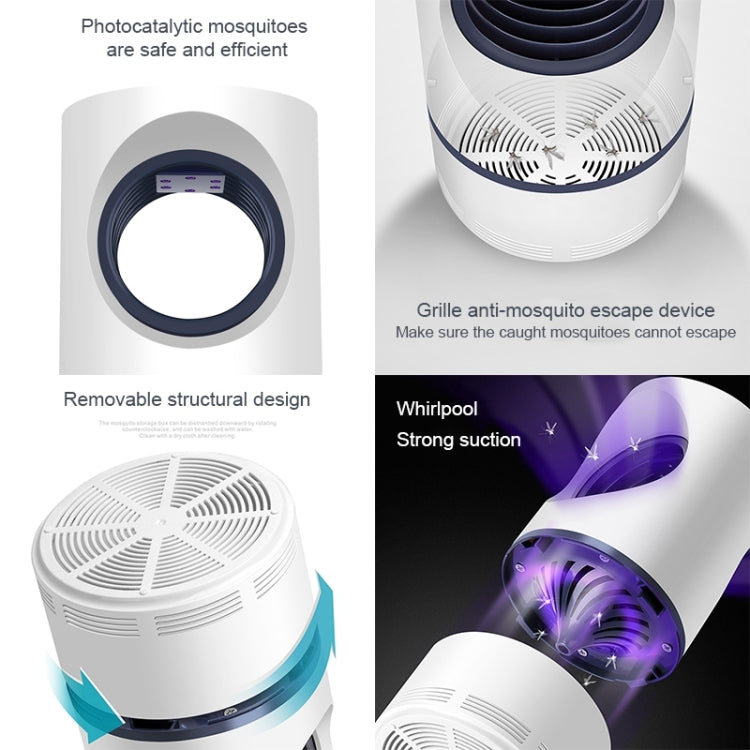 188 5W DC 5V 1A Cylindrical Type USB Photocatalyst Mosquito Killer Light Fly Killer Repellent, Size: 17.5x10cm - free shipping - PMC TechLife - Order now!