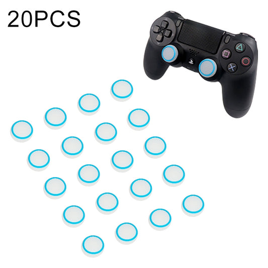 20 PCS Luminous Silicone Protective Cover for PS4 / PS3 / PS2 / XBOX360 / XBOXONE / WIIU Gamepad Joystick(Blue) - Cases by PMC Jewellery | Online Shopping South Africa | PMC Jewellery