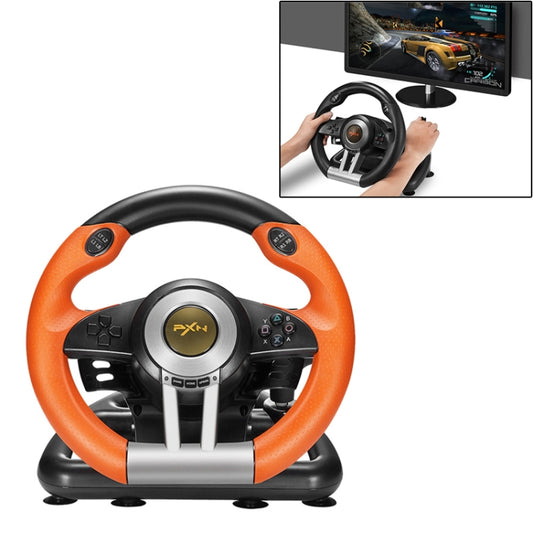 PXN-V3 Racing Game Steering Wheel for PC / PS3 / 4 / xbox one / switch(Orange) - Gamepads by PMC Jewellery | Online Shopping South Africa | PMC Jewellery