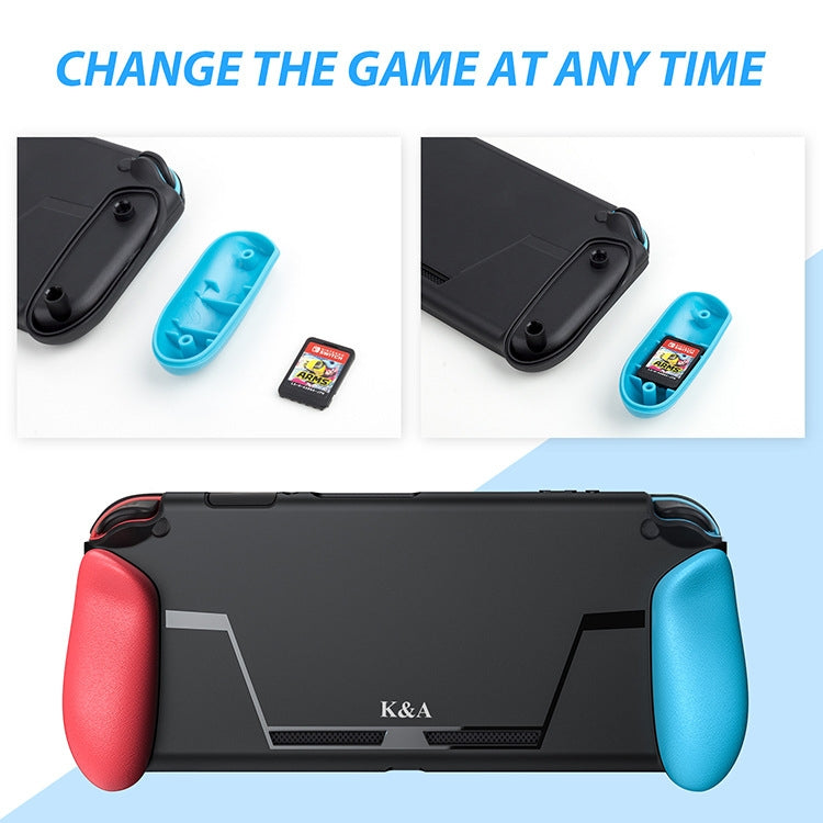 TPU Shell Handle Grip with Game Card Slot Anti-Shock Cover Silicone Case for Nintendo Switch, with Logo - Cases by PMC TechLife | Online Shopping South Africa | PMC TechLife | Buy Now Pay Later Mobicred