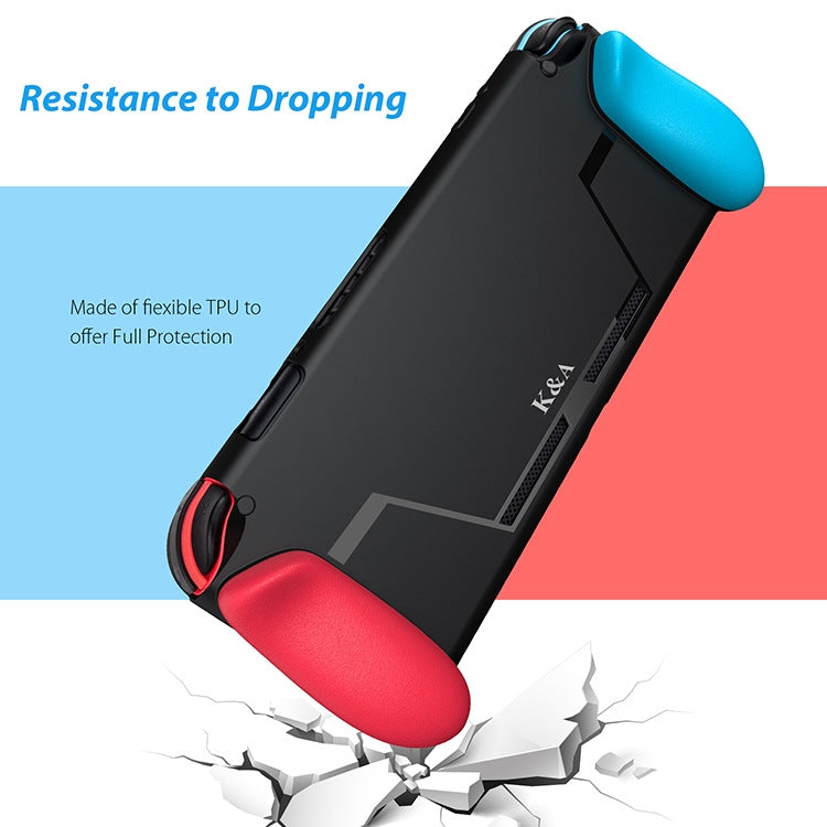 TPU Shell Handle Grip with Game Card Slot Anti-Shock Cover Silicone Case for Nintendo Switch, with Logo - Cases by PMC TechLife | Online Shopping South Africa | PMC TechLife | Buy Now Pay Later Mobicred