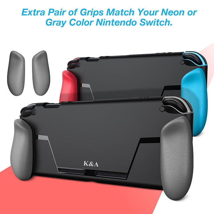 TPU Shell Handle Grip with Game Card Slot Anti-Shock Cover Silicone Case for Nintendo Switch, with Logo - Cases by PMC TechLife | Online Shopping South Africa | PMC TechLife | Buy Now Pay Later Mobicred