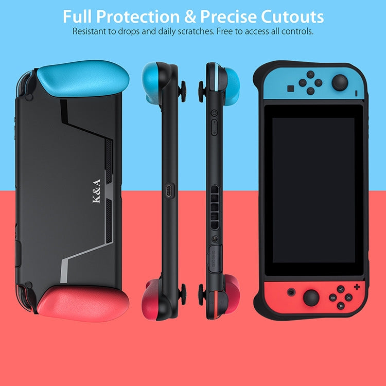 TPU Shell Handle Grip with Game Card Slot Anti-Shock Cover Silicone Case for Nintendo Switch, with Logo - Cases by PMC TechLife | Online Shopping South Africa | PMC TechLife | Buy Now Pay Later Mobicred