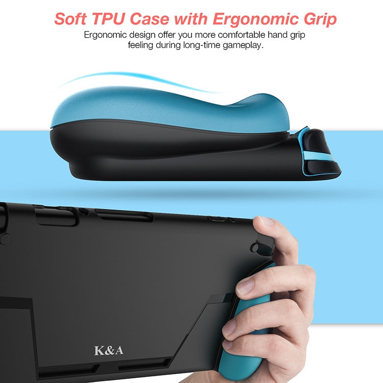TPU Shell Handle Grip with Game Card Slot Anti-Shock Cover Silicone Case for Nintendo Switch, with Logo - Cases by PMC TechLife | Online Shopping South Africa | PMC TechLife | Buy Now Pay Later Mobicred