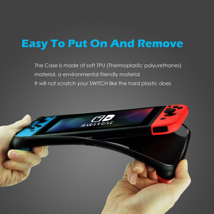 TPU Shell Handle Grip with Game Card Slot Anti-Shock Cover Silicone Case for Nintendo Switch, with Logo - Cases by PMC TechLife | Online Shopping South Africa | PMC TechLife | Buy Now Pay Later Mobicred