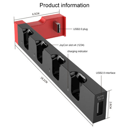 iPega PG-9186 Game Controller Charger Charging Dock Stand Station Holder with Indicator for Nintendo Switch Joy-Con - Charger & Power by ipega | Online Shopping South Africa | PMC Jewellery