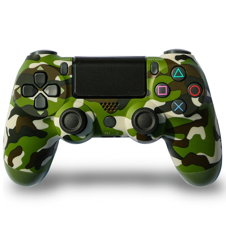 Camouflage Wireless Bluetooth Game Handle Controller with Lamp for PS4, US Version(Green) - Gamepads by PMC Jewellery | Online Shopping South Africa | PMC Jewellery