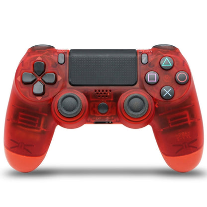 Transparent Wireless Bluetooth Game Handle Controller with Lamp for PS4, EU Version(Red) - Gamepads by PMC Jewellery | Online Shopping South Africa | PMC Jewellery