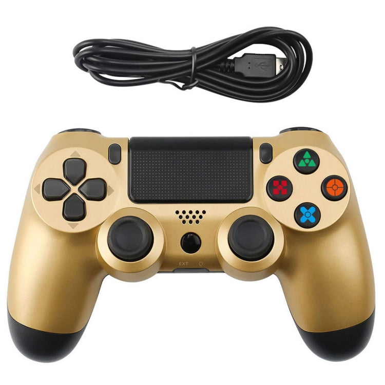 Snowflake Button Wired Gamepad Game Handle Controller for PS4(Gold) - Gamepads by PMC Jewellery | Online Shopping South Africa | PMC Jewellery