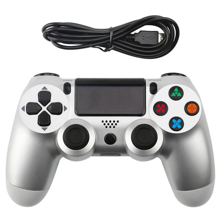 Snowflake Button Wired Gamepad Game Handle Controller for PS4(Silver) - Gamepads by PMC Jewellery | Online Shopping South Africa | PMC Jewellery