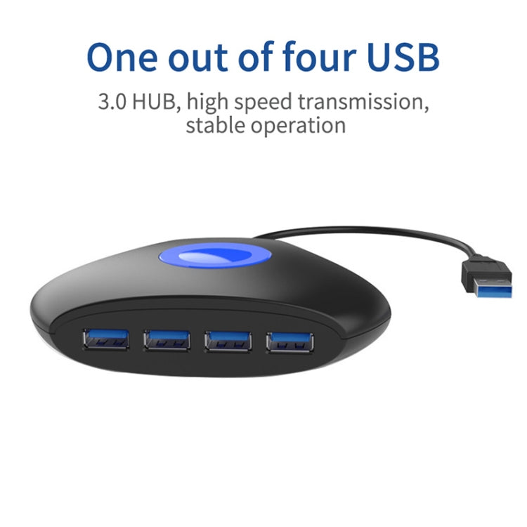 KJH P5-015 4 in 1 Hub Converter USB 3.0 Blue Light Expansion Adapter Splitter Charger Connector Splitter For PS5 / Xbox Series X - Adapter & Cables by PMC TechLife | Online Shopping South Africa | PMC TechLife