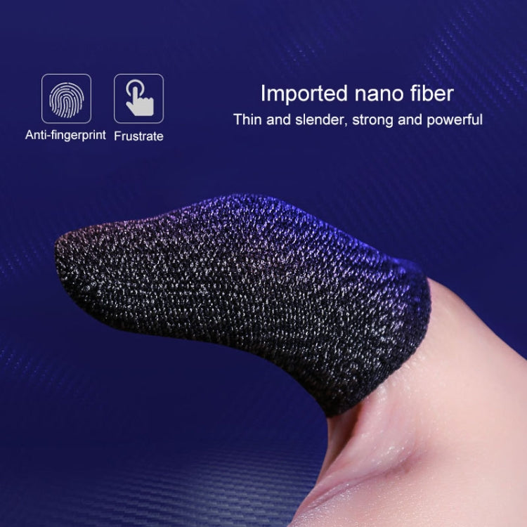 10 PCS Nylon + Conductive Fiber Non-slip Sweat-proof Mobile Phone Game Touch Screen Finger Cover for Thumb / Index Finger(Black) - Gaming Finger Sleeves by PMC TechLife | Online Shopping South Africa | PMC TechLife