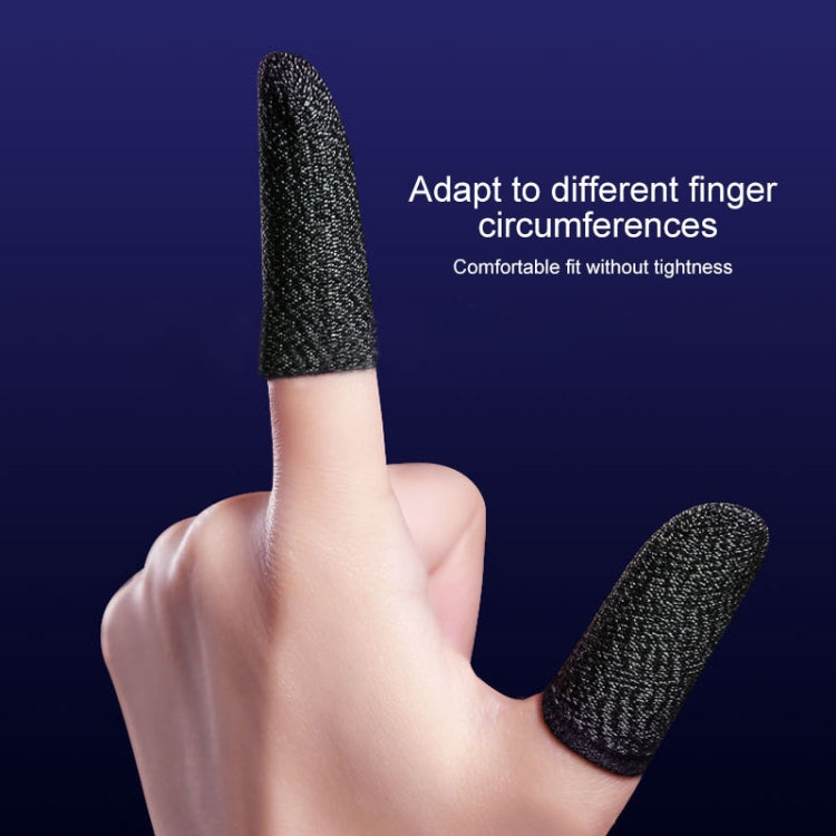 10 PCS Nylon + Conductive Fiber Non-slip Sweat-proof Mobile Phone Game Touch Screen Finger Cover for Thumb / Index Finger(Black) - Gaming Finger Sleeves by PMC TechLife | Online Shopping South Africa | PMC TechLife
