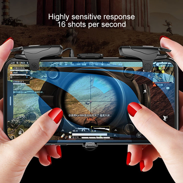 Non-slip Alloy Separable Button Mobile Phone Game Shooting Gamepad, Support Burst Mode, Suitable for 4.7-6.5 inch Mobile Phones(Black) - Handle Shooter by PMC TechLife | Online Shopping South Africa | PMC TechLife