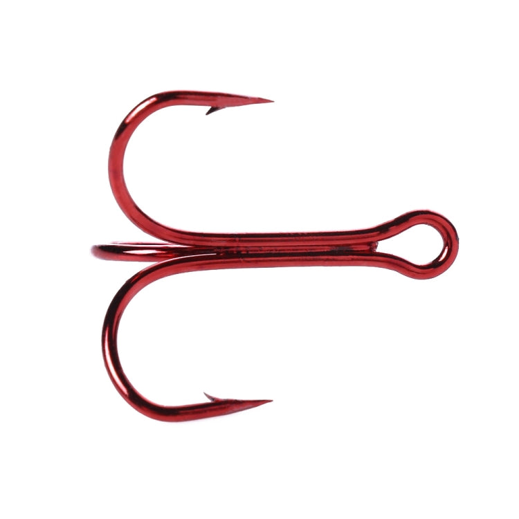 HENGJIA 20 PCS Classic Red High Carbon Steel Fishing Three-jaw Treble Hooks - Fishing Hooks by HENGJIA | Online Shopping South Africa | PMC TechLife | Buy Now Pay Later Mobicred