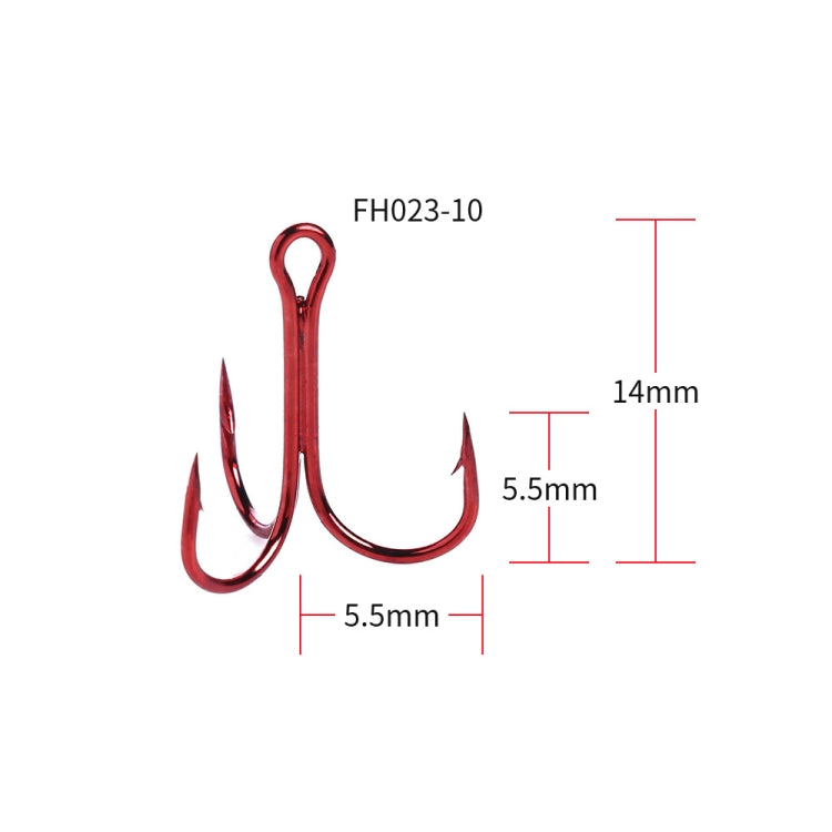 HENGJIA 20 PCS Classic Red High Carbon Steel Fishing Three-jaw Treble Hooks - free shipping - PMC TechLife - Order now!