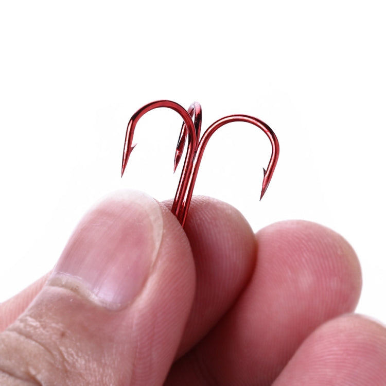 HENGJIA 20 PCS Classic Red High Carbon Steel Fishing Three-jaw Treble Hooks - free shipping - PMC TechLife - Order now!