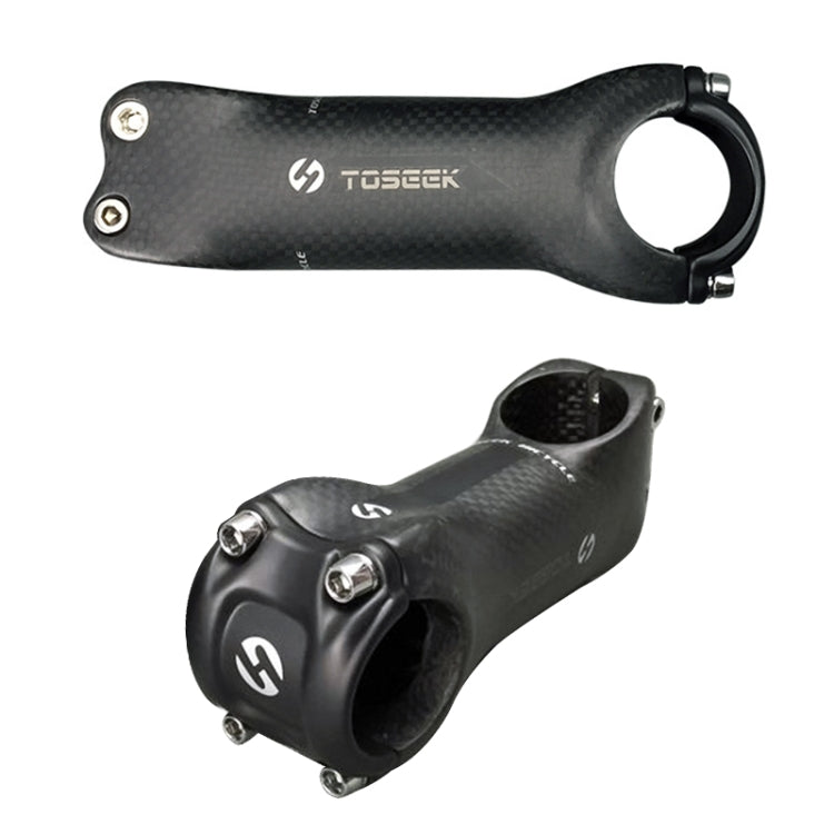 TOSEEK All Carbon Fiber 3KUD Texture Road Mountain Bike Ultra-light Handlebar Stem Riser Faucet, Size: 6 Degree, 90mm (Matte) - Bicycle Grips by TOSEEK | Online Shopping South Africa | PMC Jewellery