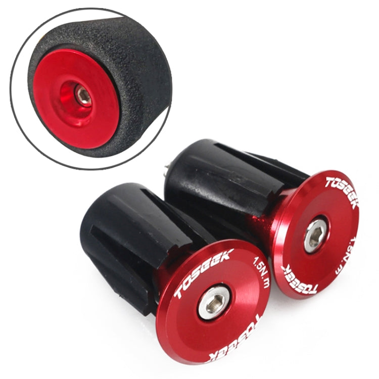 TOSEEK 1 Pair Mountain Bike Handlebar Grips Caps End Plug Aluminum Alloy Bicycle  Bar Ends Plug (Red) - Bicycle Grips by TOSEEK | Online Shopping South Africa | PMC TechLife | Buy Now Pay Later Mobicred