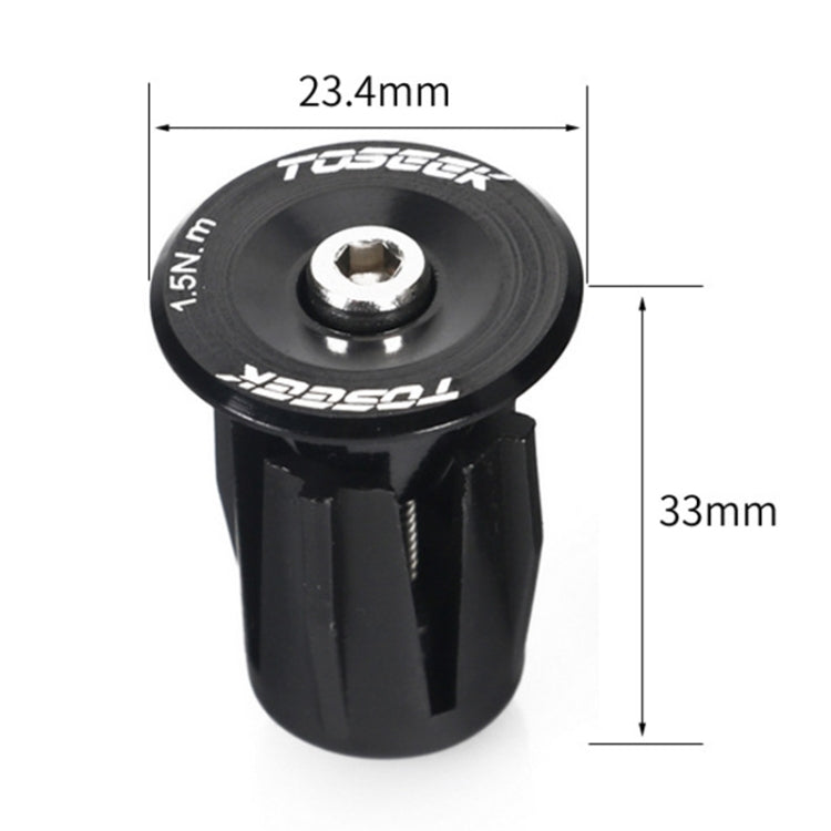 TOSEEK 1 Pair Mountain Bike Handlebar Grips Caps End Plug Aluminum Alloy Bicycle  Bar Ends Plug (Red) - Bicycle Grips by TOSEEK | Online Shopping South Africa | PMC TechLife | Buy Now Pay Later Mobicred