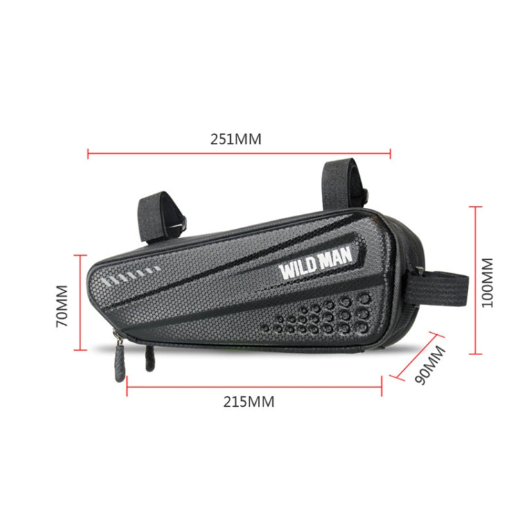 WILD MAN ES4 1.2L Hard Bicycle Bags Rainproof Road Bicycle Frame Bag Triangle Bag - free shipping - PMC TechLife - Order now!