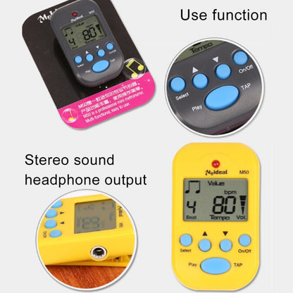 Mini Professional Electronic Piano Violin Clip High-quality Metronome Digital Tuner M50 - Keyboard Instruments by PMC Jewellery | Online Shopping South Africa | PMC Jewellery